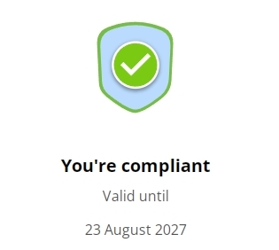 2027 PCI Compliant Certificate